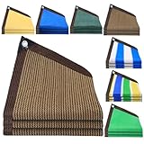 Tabla De Sombra De Protección UV, Red De Dosel Al Aire Libre Marrón con Arandelas De Acero Inoxidable para Patio, Pérgola, Porche, Gallinero, Perrera, Solución De Bloqueo Solar Duradero