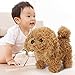 LIZHOUMIL Chiens Jouets, Jouet en Peluche électrique, Simulation Chiot en Peluche Marche aboyer Chien, Jouet de poupée Chiot Mignon, Cadeau de Noël Halloween pour Les Enfants Teddy électrique