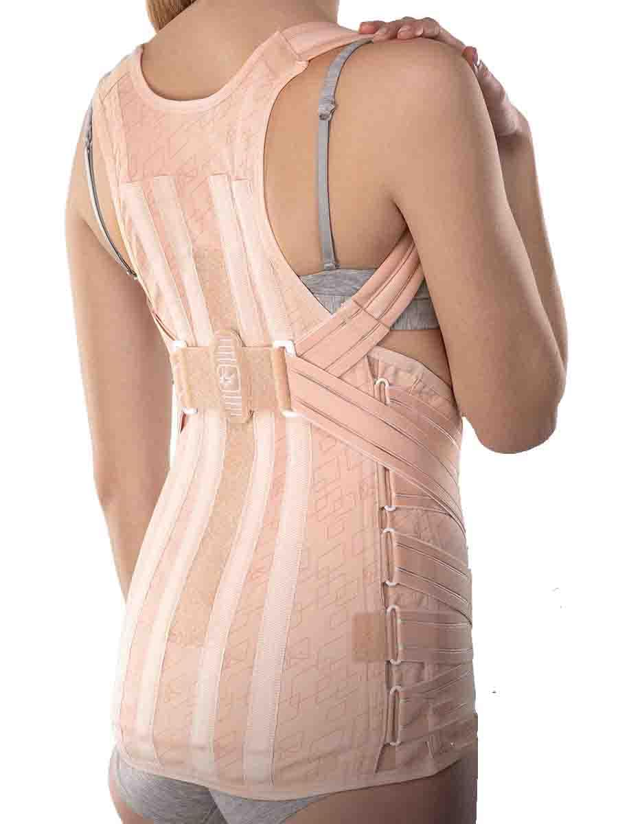 Ro+ten-Orthoservice M1336 Busto spallaccio dorso-lombare semirigido con tiranti, Crema