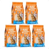 Kit 5 Areia Higiênica Sanitária Grão Fino Para Gatos 4kg Kets Gatissimo Sem Perfume Premium...