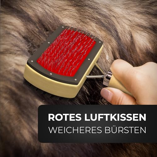 Lammfellbürste Naturasan für Lamm- und Schaffelle, robuste Pflegebürste
