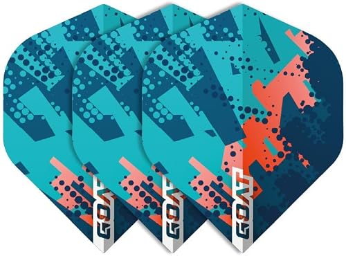 GOAT - Traction No2 Ailettes Fléchettes, Bleu & Orange, 100 Microns, 3 Pcs
