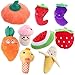 balacoo 9Pcs Giocattoli di Masticazione del Cane Squeaky Frutta E Verdura Morbido Farcito Sveglio Creativo della Peluche Premio Cucciolo da Masticare Dentizione Giocattoli
