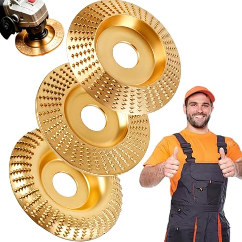 3Stück Wolframcarbid Schleifer Schleifscheibe Wolframkarbid-Rad & Wolframkarbid-Scheibe für Winkelschleifer Wolframcarbid Scheibe zum Holz schleifen schnitzen & schneiden (Mischen)