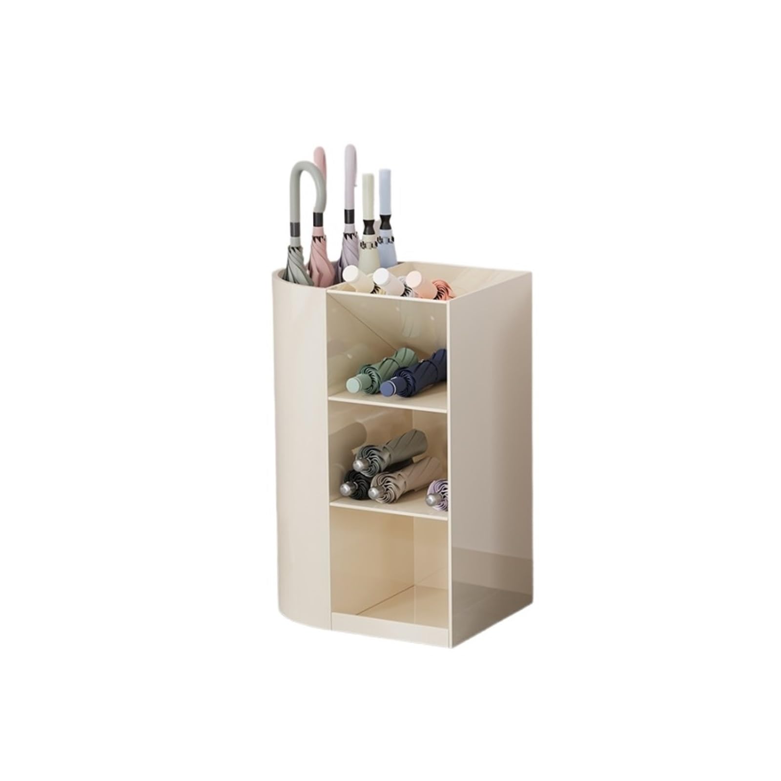 SONGYL-20249 Umbrella Stand 2-in-1 Umbrella Stand, Home, Storage Rack, Shelving Unit Entryway(White)