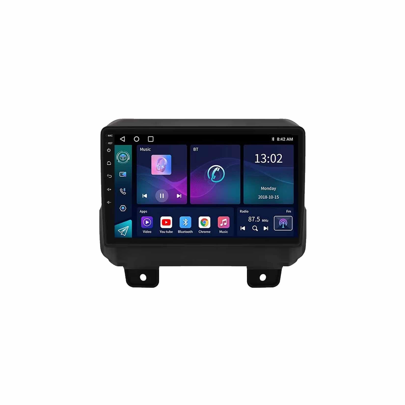 Wyświetlacz Carplay dla Jeep Wrangler JL 2018-2021 Gladiator 2020-2021 Z Kamerą Cofania, Mirror Link, Sterowaniem Głosowym I Radiem Fm, 4 Rdzeń 4G+64G