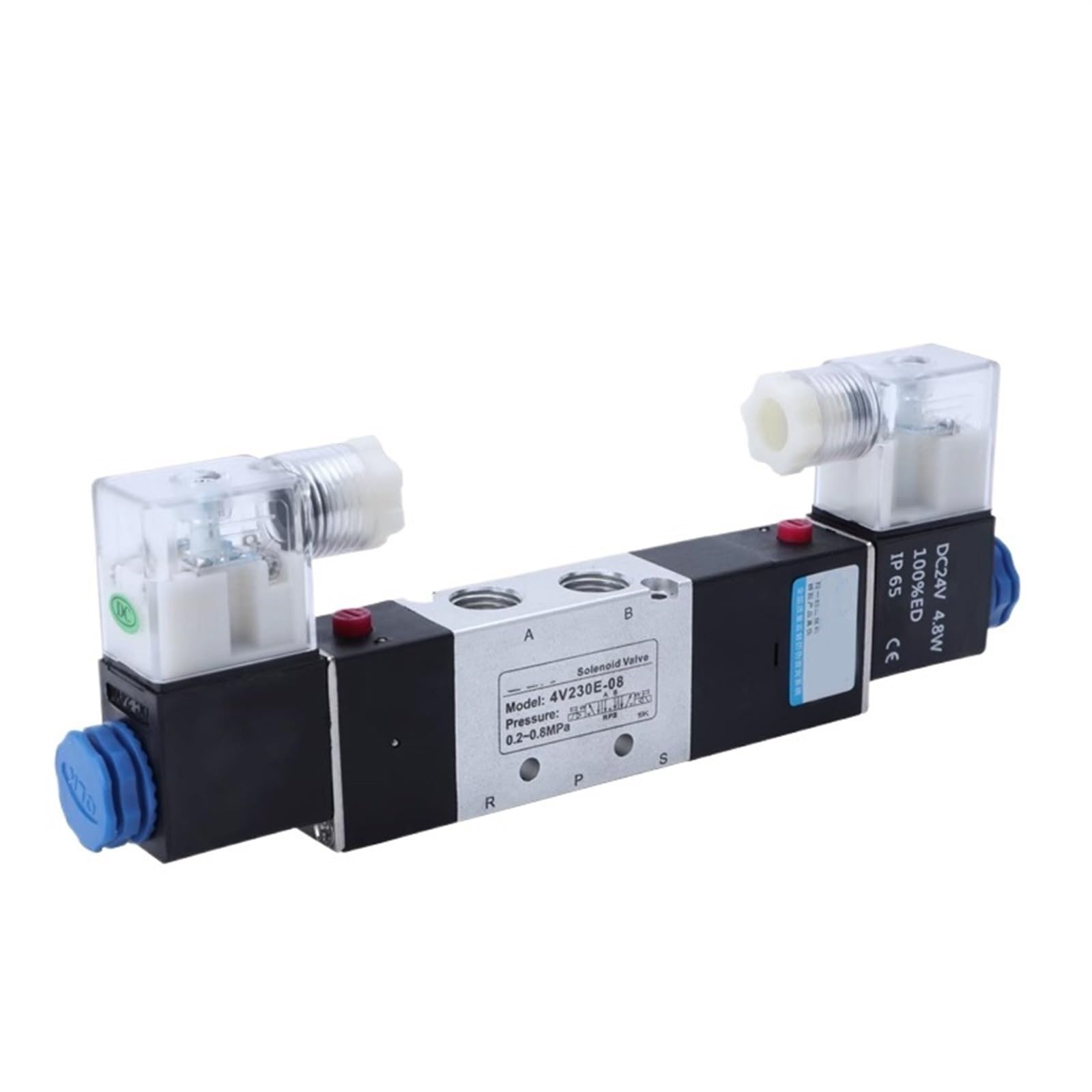 Électrovanne d'air 1/4 4V230E-08 pneumatique 3 positions 5 ports AC220V