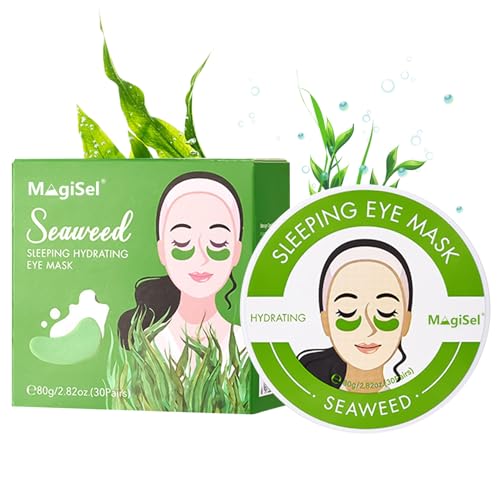 Parches ojos bolsas y ojeras, Eye patches, Para las Arrugas, 60pc, Ojeras, Bolsas de los Ojos y la Hinchazón, Hidratante, Anti Edad Mascarilla Ojeras, Algas Marinas, Hidratante de Larga Duración