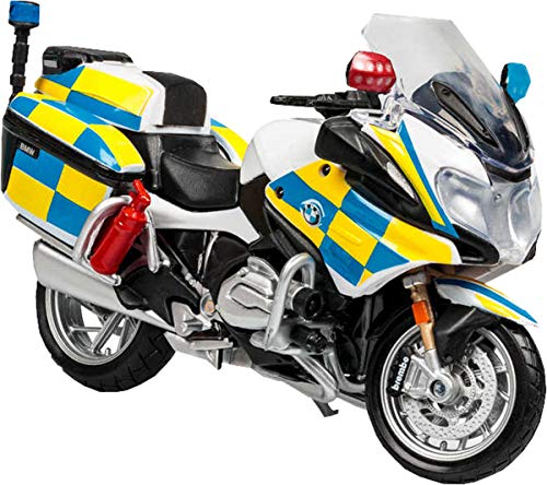 Maisto M34306 Authority Police Motorbikes-1:18 Scale Die-Cast Motorcycle, Yellow