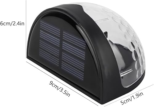 Miniatura 2 de Luces solares para valla, luces de cubierta alimentadas por energía solar al aire libre, iluminación de valla impermeable para patio trasero,