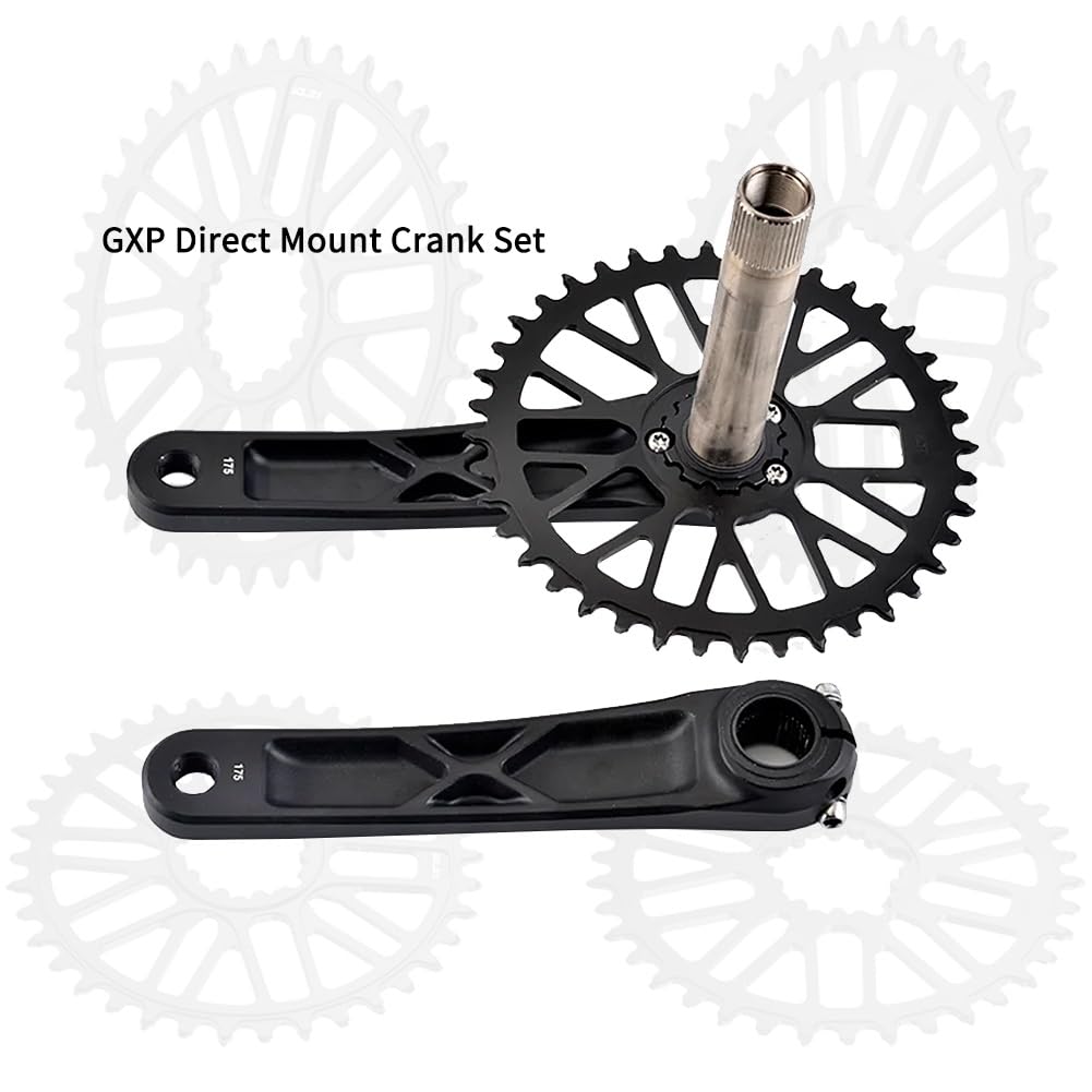 Guarnitura per Mountain Bike da 170/175 mm, 32-48 Denti Stretti e Larghi, guarnitura scheletrata, Bracci pedivella Cavi integrati con Movimento Centrale BSA, Adatta a 8-12 velocità