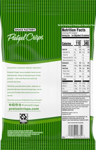 Miniatura 3 de Snack Factory Patatas fritas de pretzel, ajo parmesano, bolsa para llevar, 3 onzas