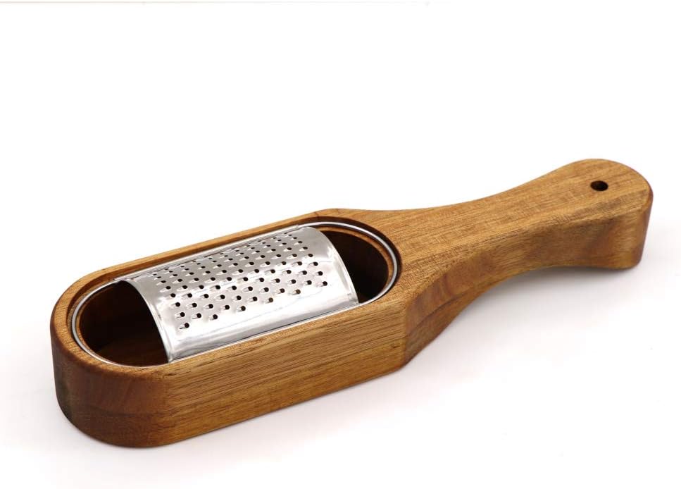 Stainless Steel Cheese Grater Handheld Wooden Grater Cheese Grater Box Grater Kitchen Tool Shredder Cheese Tool
