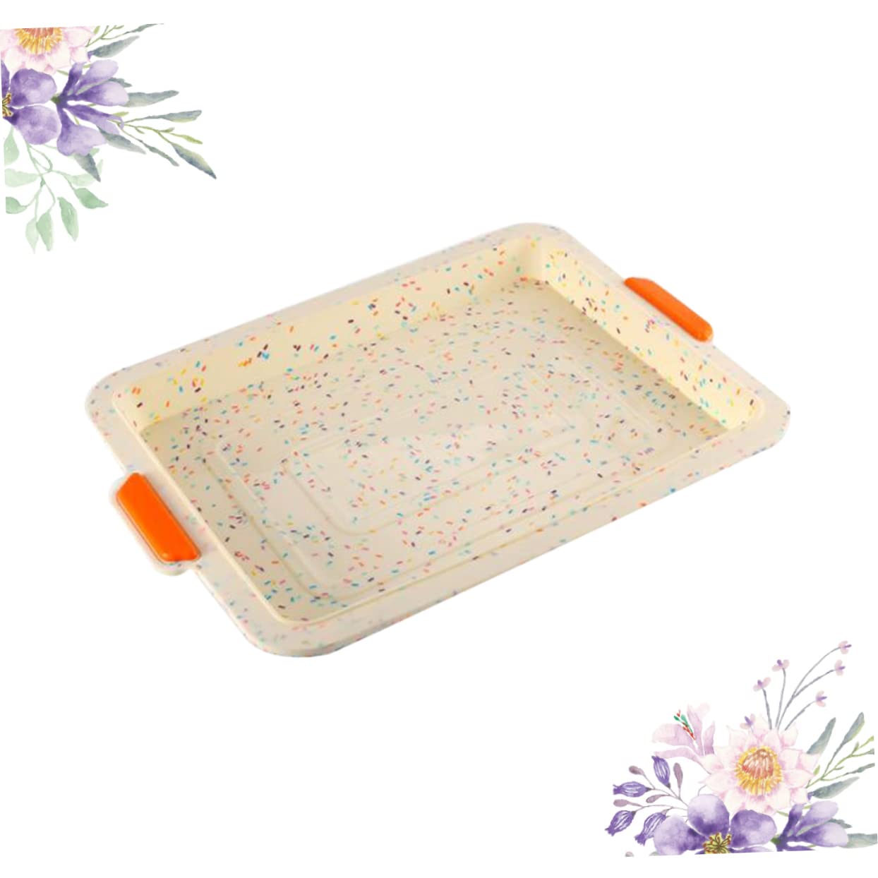 HOLIDYOYO Colorful Silicone Cake Dish and Bread Tray Portable Storage for Biscuits and Baked Goods Double Color Easy to Clean and Organize