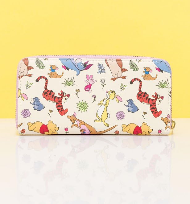 Loungefly Disney Wallet Winnie the Pooh Eeyore Friends Zip Clutch Faux-Leather2