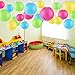 Hortsun 24 Pcs Colorful Paper Lanterns Multicolor Back to School Paper Hanging Decorations Round First Day of School Japanese Chinese Lanterns for Wedding Party Decor, Size of 8, 10, 12