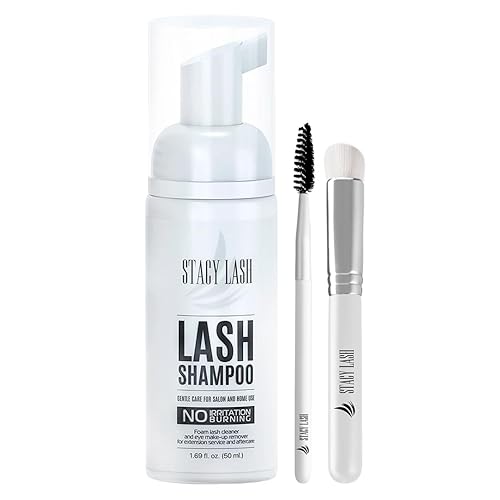 Champú de extensión de pestañas Stacy Lash Brush 169 onzas líquidas 17fl oz limpiador espumoso de párpadoslavado para extensiones y pestañas