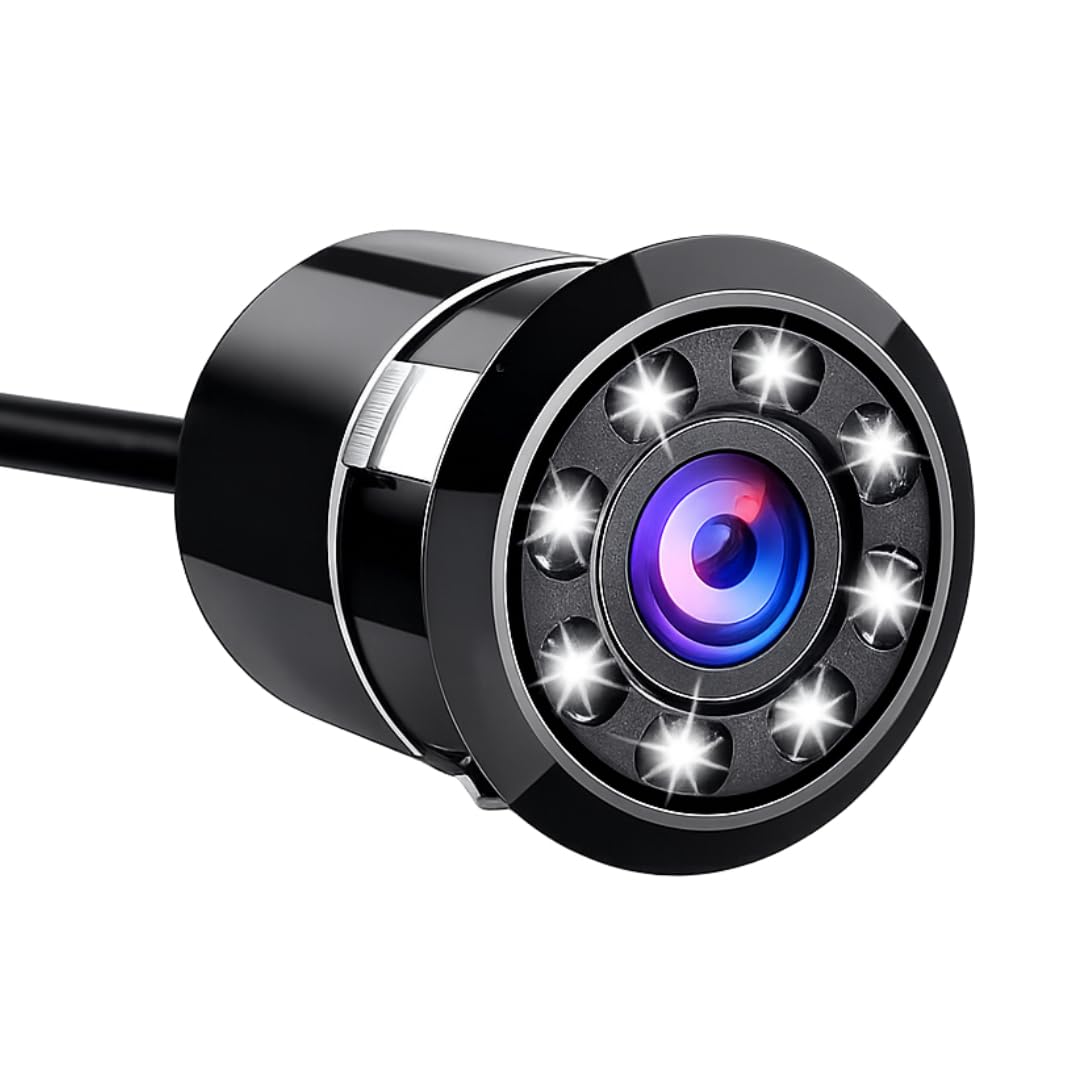 Night Vision 8 LED Waterproof Car Reverse Camera,170° Wide Angle|IP68 Waterproof Car Android Monitors, Reverse Parking Camera Night Vision Universal for All Cars 3-image-46