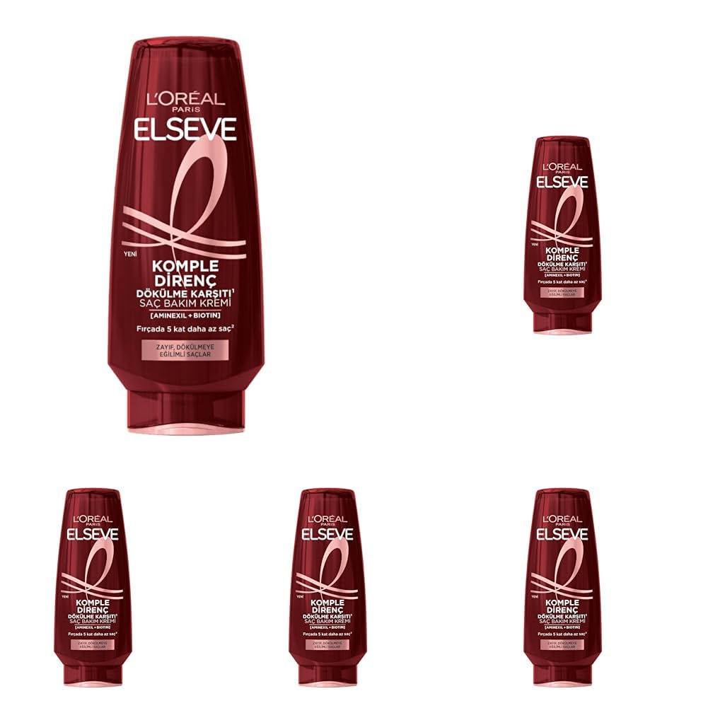 L'Oreal Paris Elseve Komple Direnç Dökülme Karşıtı Bakım Kremi 250ml (5 paketi)