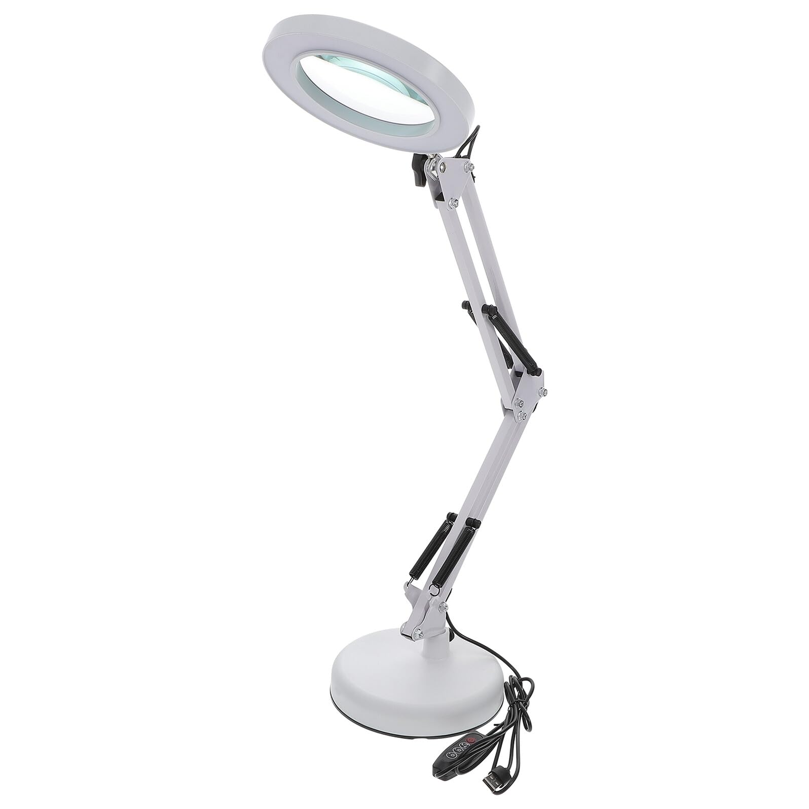 Baluue Lampada Lente d Ingrandimento LED 5x 8w Bianca Pieghevole