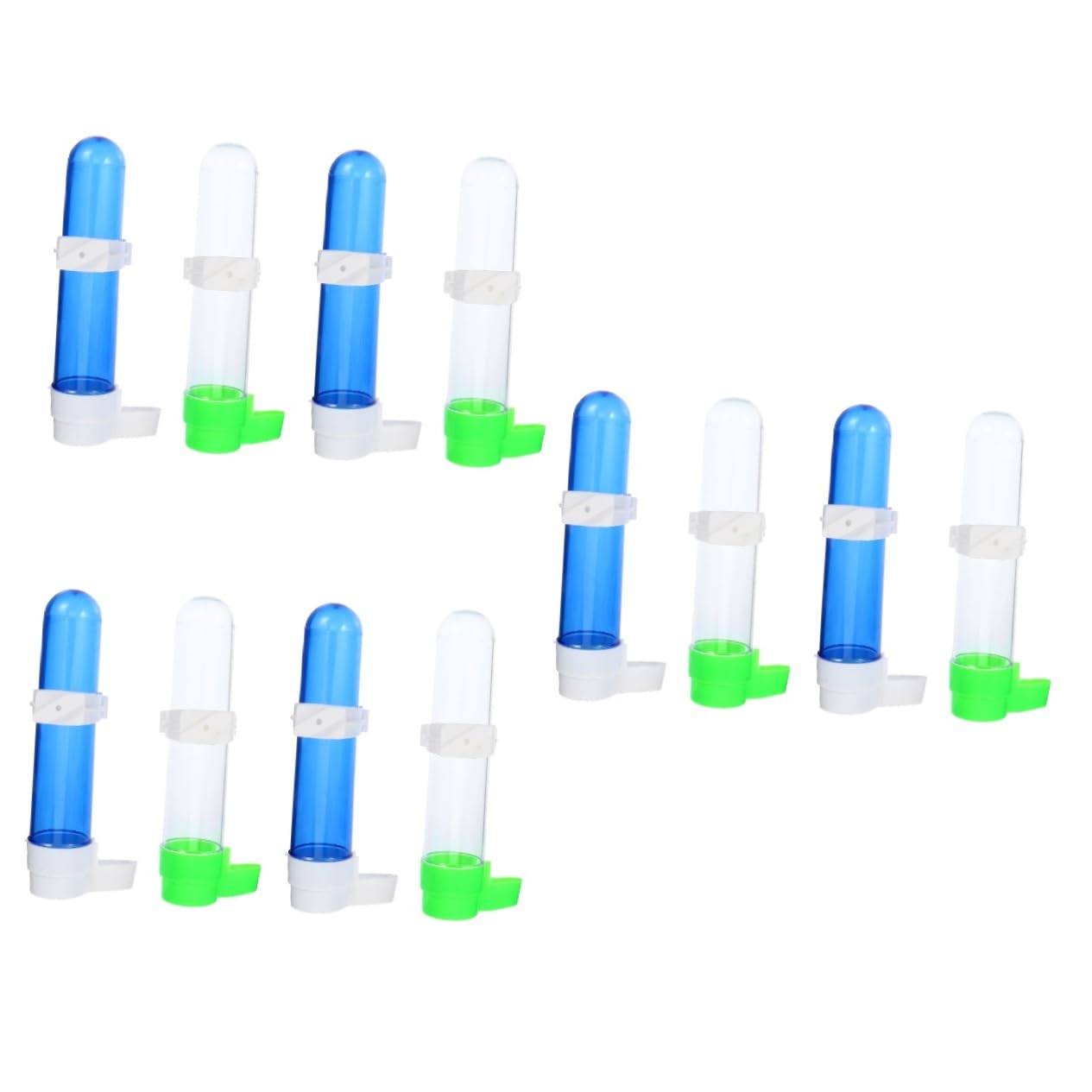 12pezzi Distributore Automatico Per Uccelli Bevitore Plastica Per Pappagalli Bottiglia Per Alimentazione Con Design Antigoccia e Struttura Resistente Accessori Per Animali