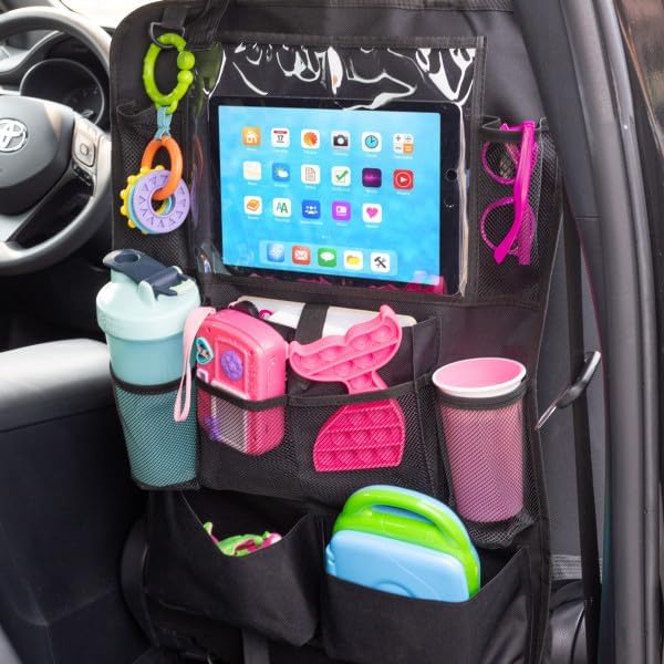 Miniatura 6 de Stalwart Organizador de asiento de automóvil, paquete de 2, accesorios de organización de automóvil para asiento trasero con 9 bolsillos y soporte