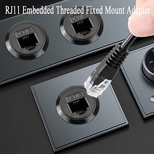 Adaptador Montaje Fijo Panel RJ11 6P4C Hembra a Hembra miniatura 5