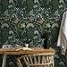Toduso Peel and Stick Wallpaper Vintage Wall Paper Green Floral Contact Paper Removable Wallpaper 17.3