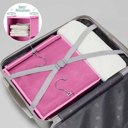 Image of YOUDENOVA Hanging Closet Organizer and Storage, 6-Shelf, Light Pink
