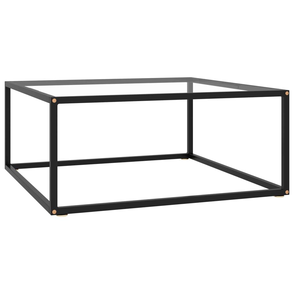 vidaXL - Couchtisch Schwarz mit Hartglas 80x80x35 cm