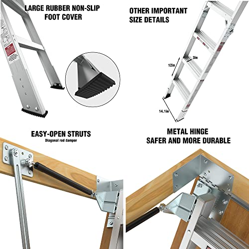 Wiilayok ALUMINUM ATTIC LADDER 22.5 X 54 Aluminum Attic Ladder thumb #4