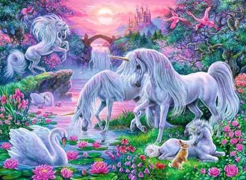 Ravensburger Unicorns en Resplandor del Atardecer - Rompecabezas de 150 Piezas para Niños miniatura 2