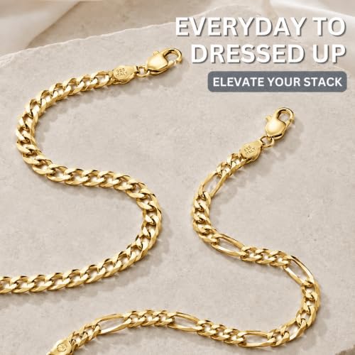 Image of KISPER Gold Chain Bracelet for Men 5mm Plated 925 Sterling Silver