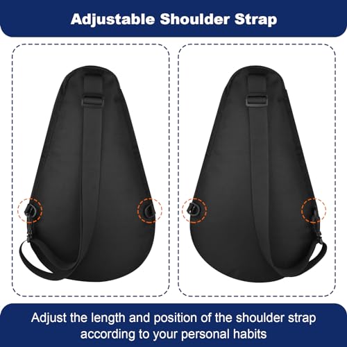 Image of Cosmos Padel Racket Bag Pickleball Paddle Sling Backpack Padel Racquet Storage Bag, Padel (Paddel Tennis) Equipment Carrying Bag with Mesh Pocket for 2 Paddles Ball Water Bottle & Accessory