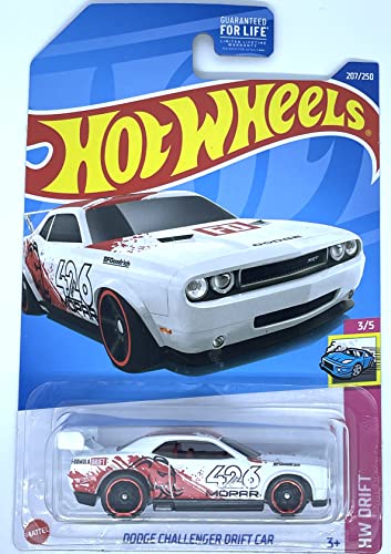Hot Wheels 2022 - Dodge Challenger Drift Car HW Drift 3/5 Blanco miniatura 1
