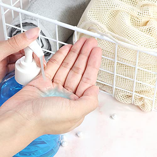 Yishik 16oz Clear Empty Plastic Shampoo Pump Bottles,3 Pack 500ml Refillable Cylinder Bottle for Shampoo,Lotions,Conditioner & Wash Shower Dispenser(4 Labels as gift) - Image 3