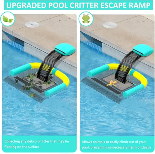 Poolvio Tierrettende Fluchtrampe für Pool, Retten Sie Tiere im Schwimmbadgerät handlich, Poolzubehör in schwimmender Rampe rettet Frösche, Kröten, Tiermäuse, Vögel