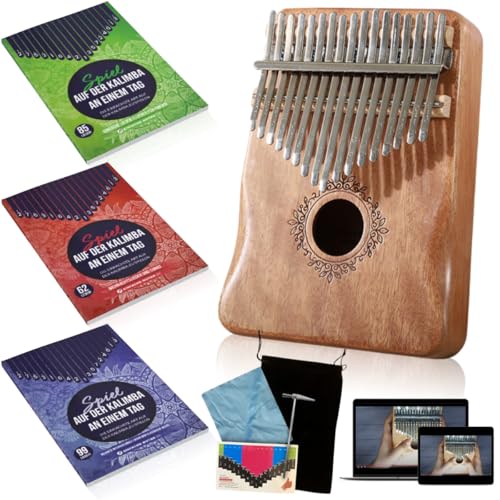 Spiel auf der Kalimba an einem Tag! Mega-Paket: Kalimba mit 17...
