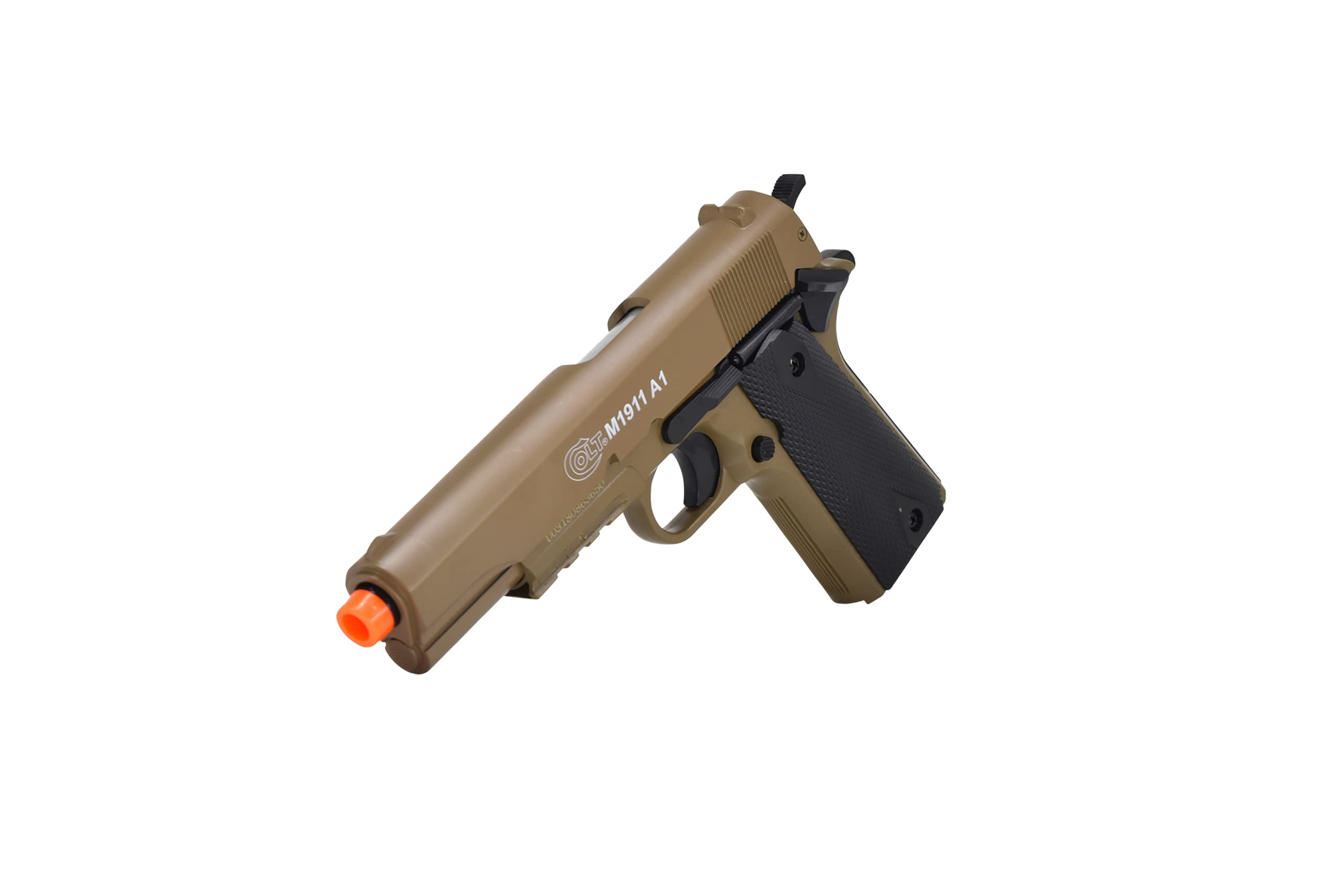 Soft AIR USA Colt 1911 A1 Spring Airsoft Pistol with Metal Slide, Tan
