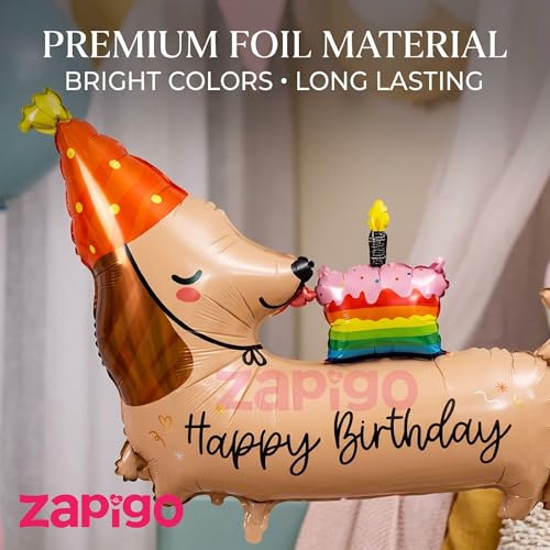 Image of Balloonistics Dashhound Happy Birthday Balloon