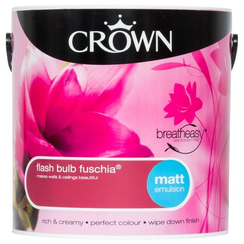 Crown Breatheasy Emulsion Paint - Matt - Flash Bulb Fuchsia - 2.5L