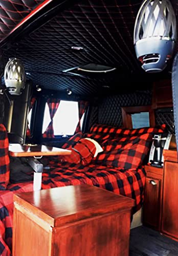 Premium Vinyl Quilted Foam Upholstery Fabric with Durable 3/8" Backing - 52" Wide, Dynamic Black with HQ Red Thread Design, Sold by the Yard 7 Premium Vinyl Quilted Foam Upholstery Fabric with Durable 3/8" Backing - 52" Wide, Dynamic Black with HQ Red Thread Design, Sold by the Yard - Image 6