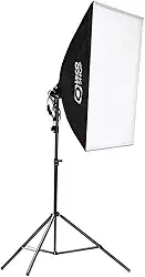 Kit Softbox Fotográfico 50x70cm com Tripé Ajustável 2m – Iluminação Contínua Profissional para Estúdio, Fotografia, Vídeo, YouTube, Lives e Maquiagem
