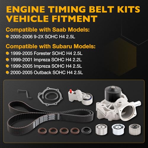 Kit courroie distribution résoud fuite pompe eau Subaru Impreza Forester Outback - 2