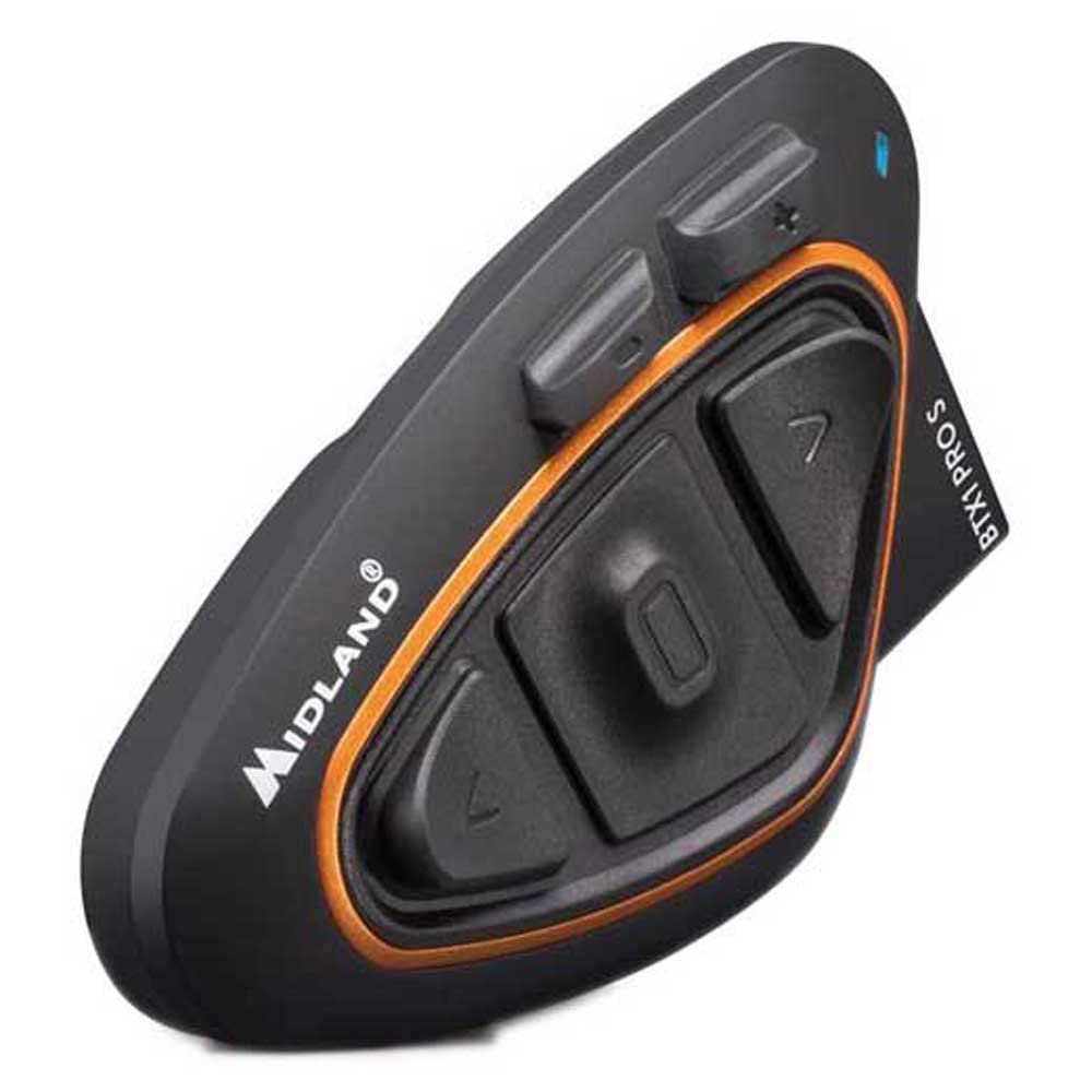 Midland BTX1 Pro S Pojedynczy C1411.04, Pojedynczy Intercom Motocyklowy Bluetooth, Wodoodporny Kask IPX6, Motocyklowy, Bateria 23h, Zakres 800 m, Web Radio Via App.