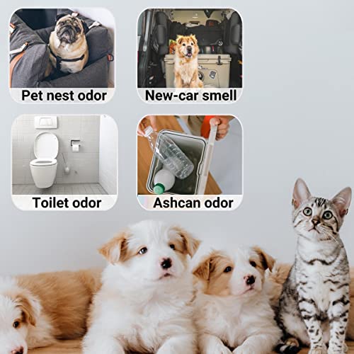 Phantomsky Air Purifier For Strong Odor, Cat Litter Deodorizer Pet Odor Eliminator Rechargeable Cat Litter Box Air Purifier For Home Removes Odors, Air Pollution, For Cat Litter Box Shoe Box - White #TOP5