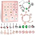 Advent Calendar 2025, 24 Days of Christmas Countdown Calendar with 2 DIY Bracelets and 22 Charms, Christmas Gift Ideas