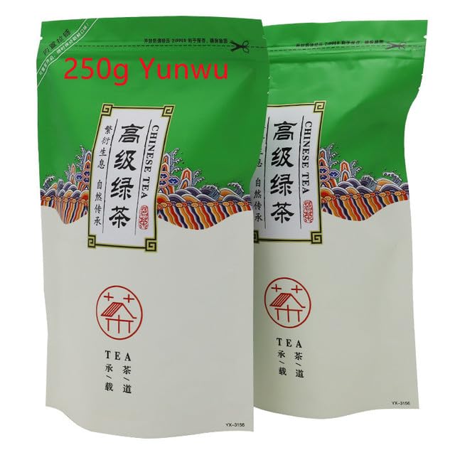 TEAAE- Chinese Longjing Tea Set Zipper Bags YunWu Biluochun Green Tea Recyclable NO Packing Bags (250g Yun wu tea)