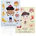 Blue Panda 2-Pack Educational Wood Peg Puzzle, My Human Body, Inside and Outside Parts, 12 x 9 Inches