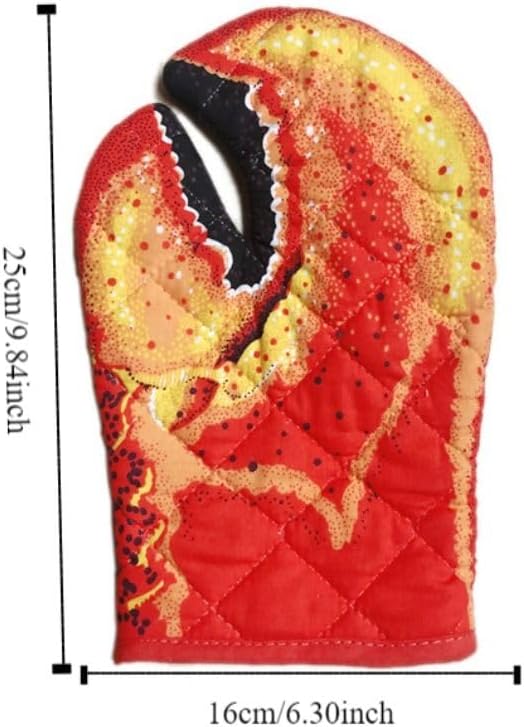 Oven Mitts, Crab Shape Oven Gloves, Heat Resistant Oven Gloves Cute Crab Claw Kitchen Gloves Microwave Mittens, Baking Grilling Cooking Gloves